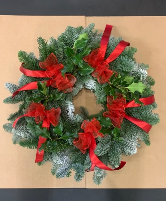 Red Bows Wreath
