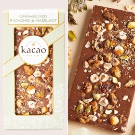 Caramelised Pistachio and Hazelnut Bar