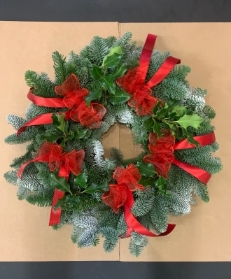 Red Bows Wreath